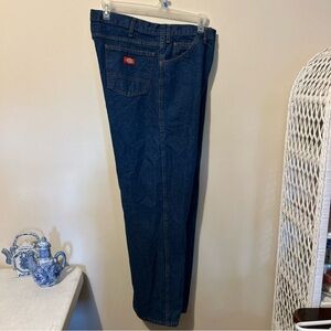 Dickies Dark Wash Denim Jeans Men’s 40X32 Relaxed Fit Straight Leg High Rise
